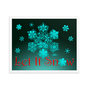 Framed Let It Snow Poster