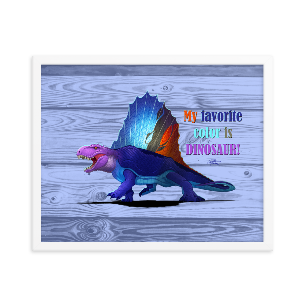 Framed Dimetrodon Poster