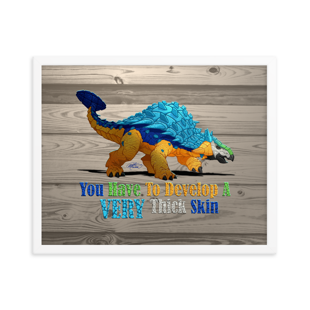 Framed Ankylosaurus Poster
