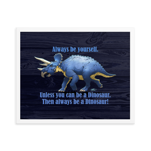 Framed Triceratops Poster