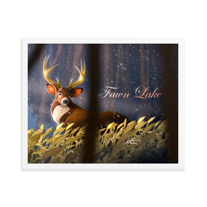 Framed Fawn Lake Poster