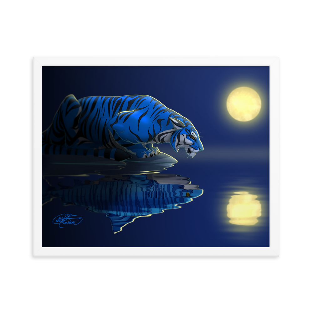 Framed Tiger/Shark Poster