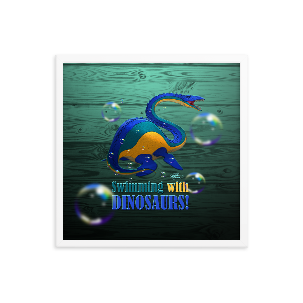 Framed Elasmosaurus Poster