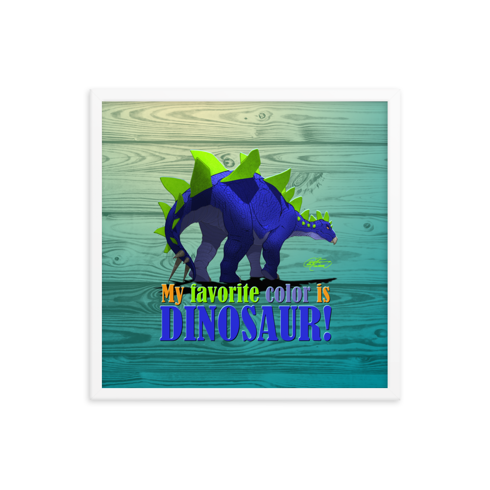 Framed Stegosaurus Poster