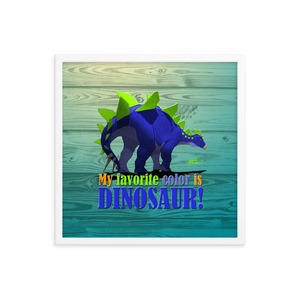 Framed Stegosaurus Poster