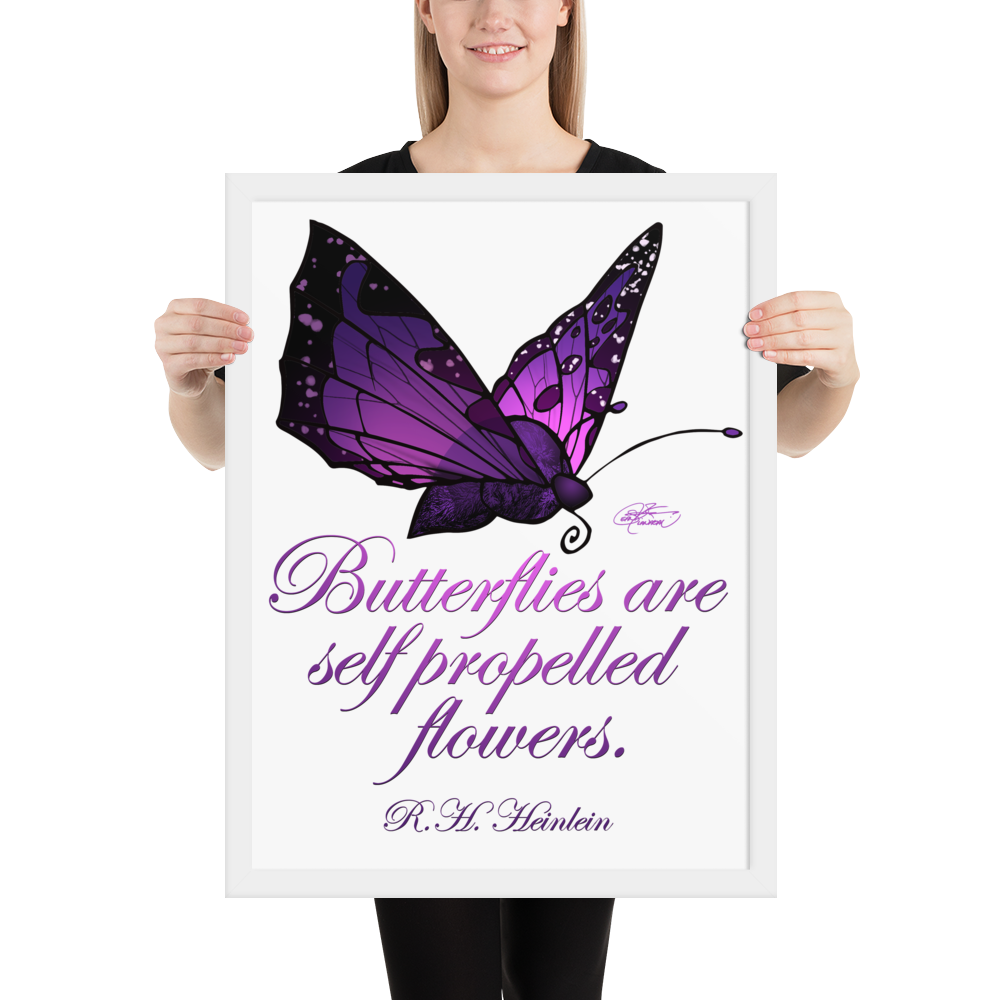 Framed Purple Butterfly Poster