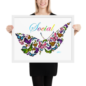 Framed Social Butterfly Poster