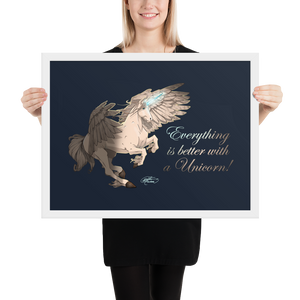 Framed Unicorn Pegasus Poster