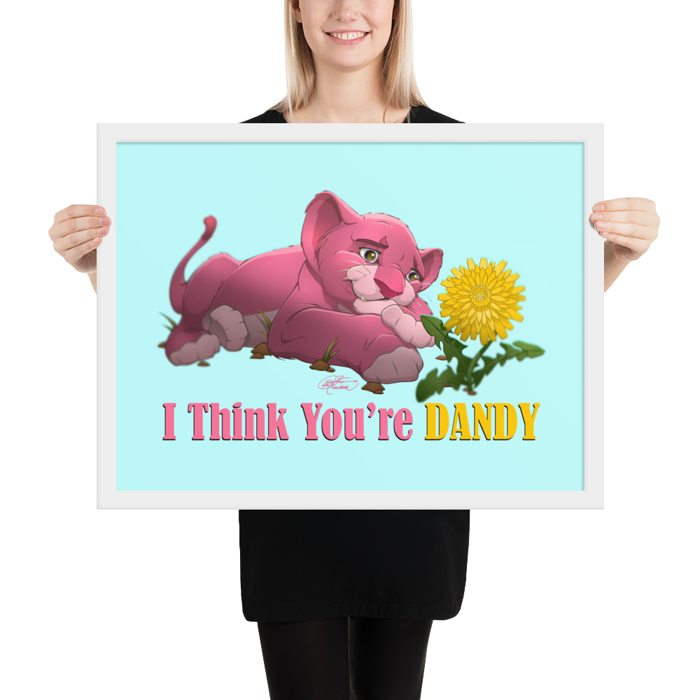 Framed Dandy Lion Poster