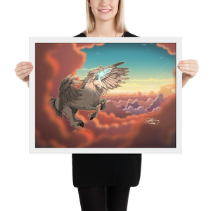 Framed Pegasus Unicorn Poster