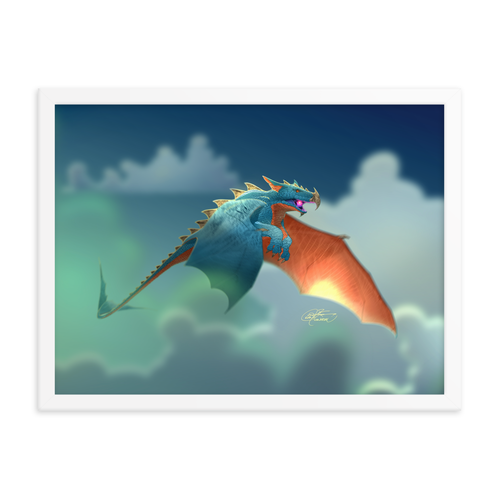 Framed Dragon Poster
