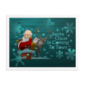 Framed Santa Christmas Poster