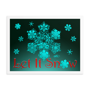 Framed Let It Snow Poster