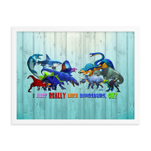 Framed Dinosaurs Poster