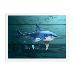 Framed Megalodon Poster