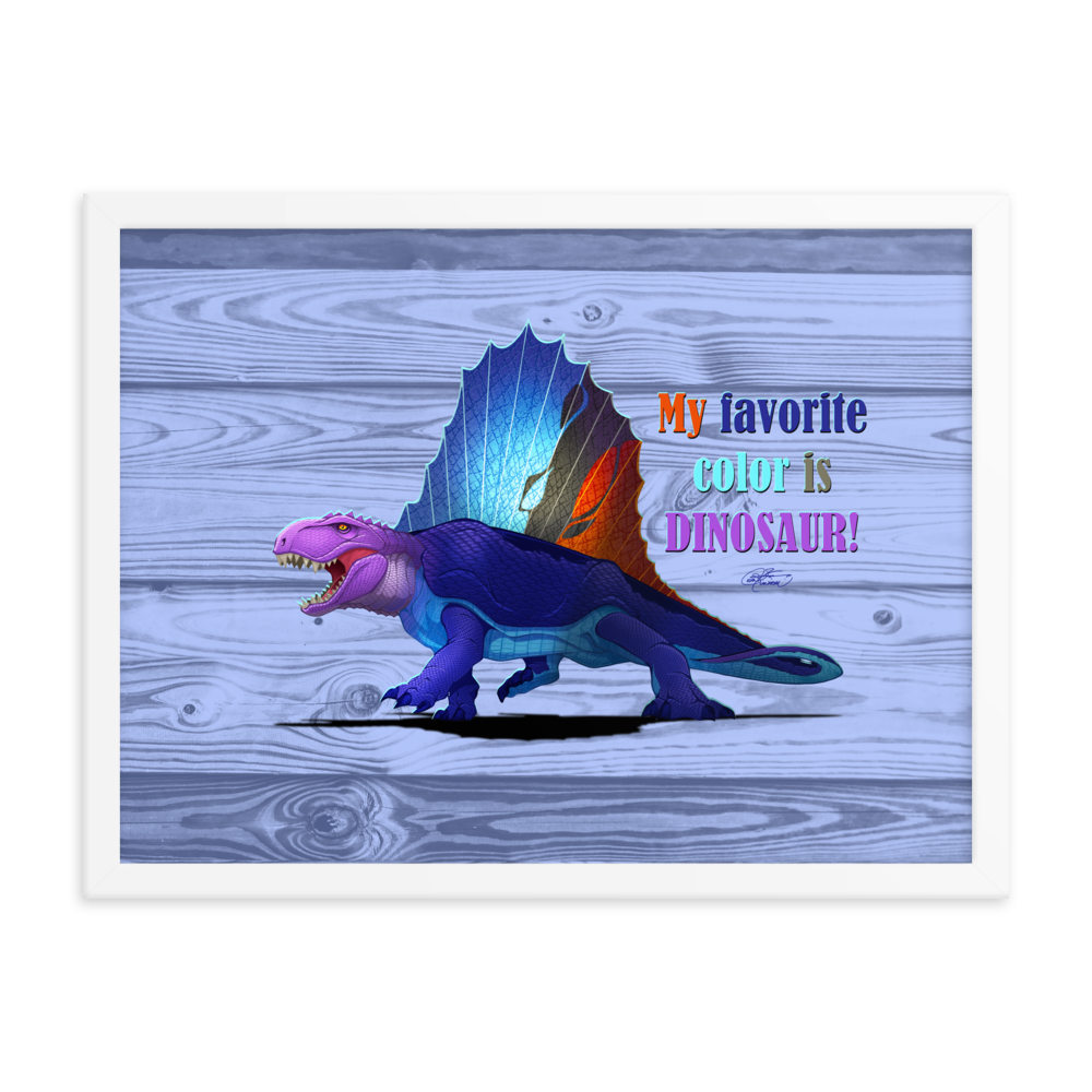 Framed Dimetrodon Poster