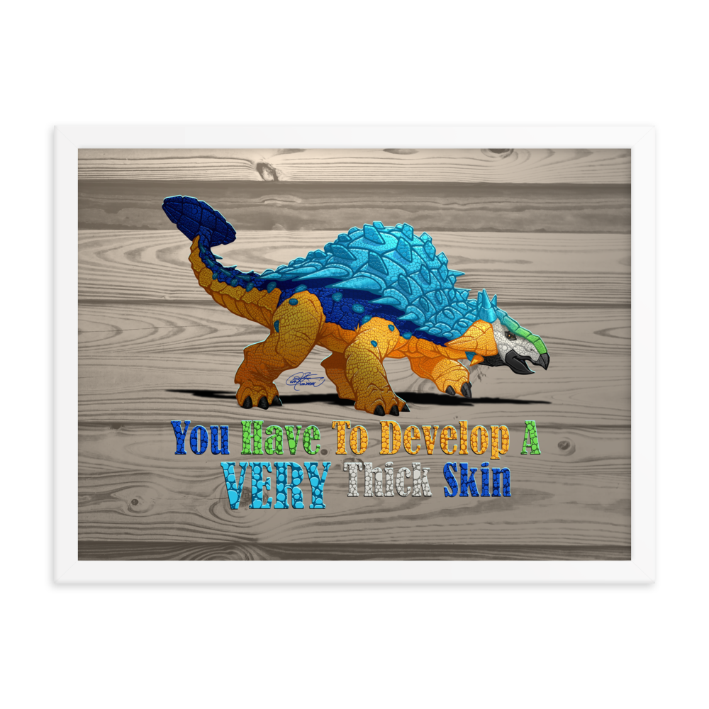Framed Ankylosaurus Poster