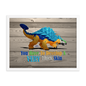 Framed Ankylosaurus Poster
