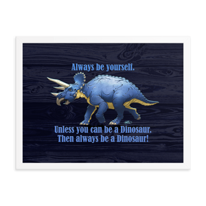 Framed Triceratops Poster