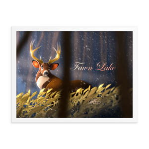 Framed Fawn Lake Poster