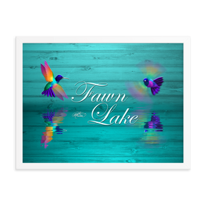 Framed Fawn Lake Hummingbirds Poster