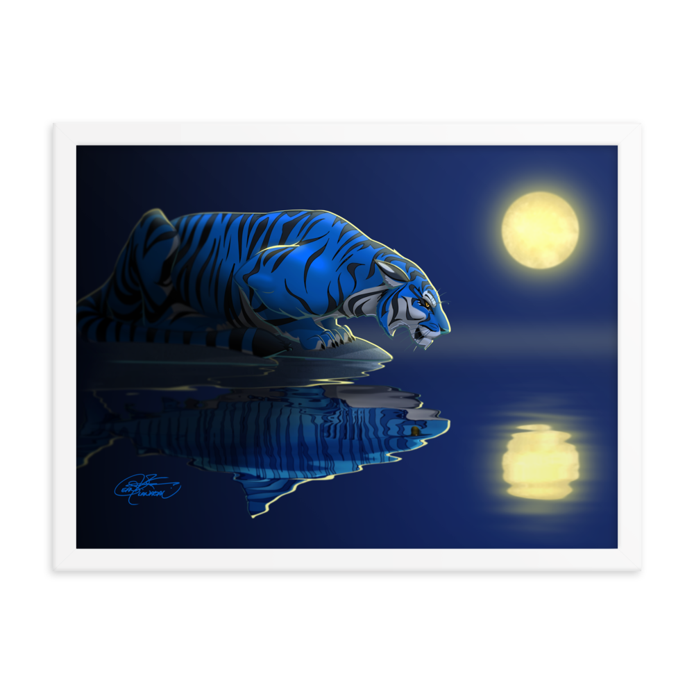 Framed Tiger/Shark Poster