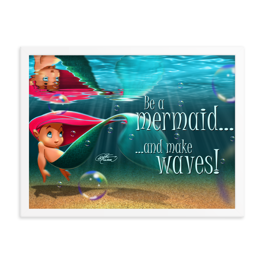Framed Mermaid Poster