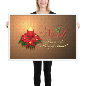 Framed Noel Poinsettia Poster