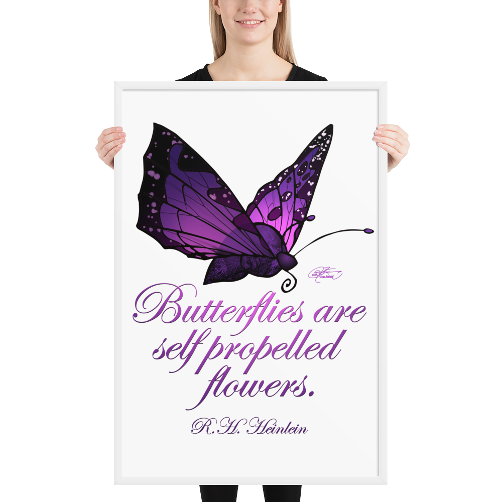 Framed Purple Butterfly Poster