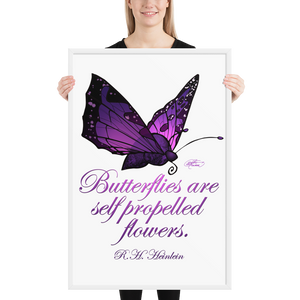 Framed Purple Butterfly Poster