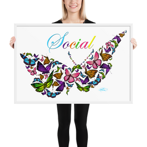 Framed Social Butterfly Poster