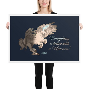 Framed Unicorn Pegasus Poster