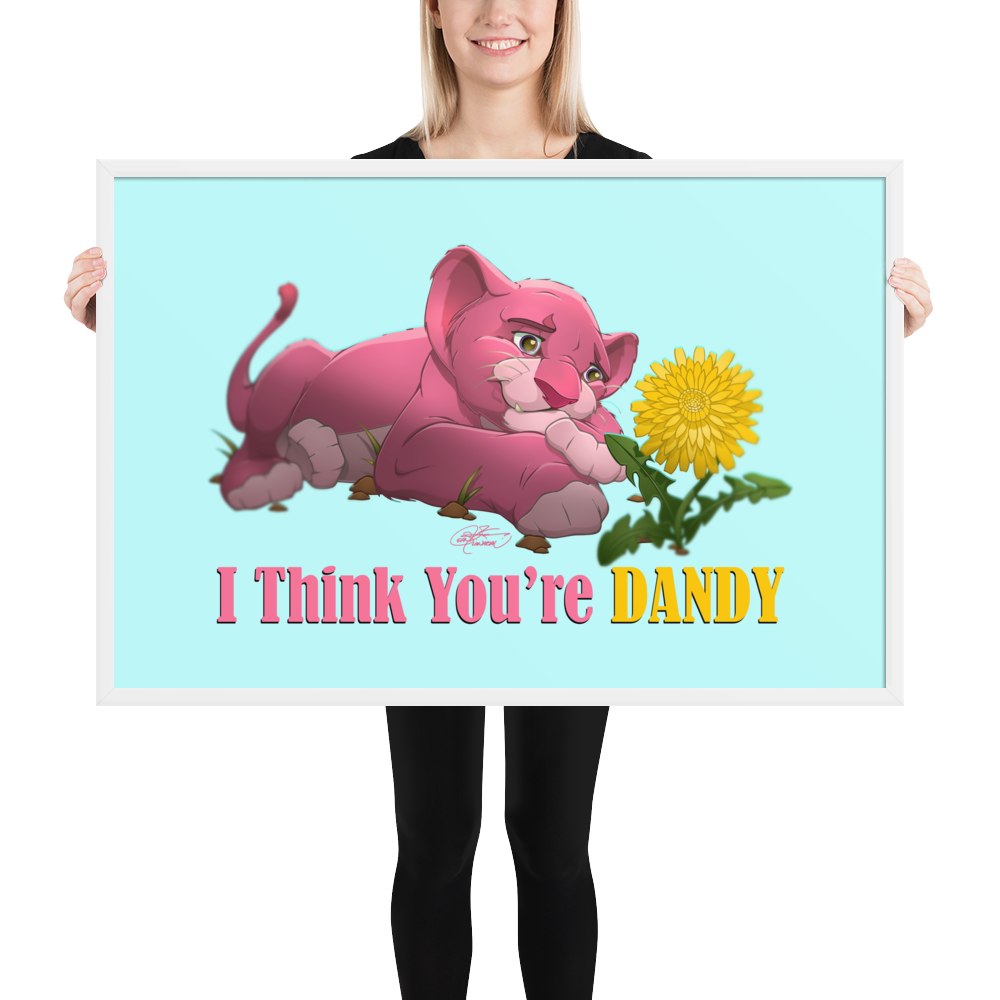 Framed Dandy Lion Poster