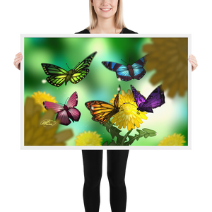 Framed Butterflies Poster