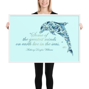 Framed Dolphin Collage Poster
