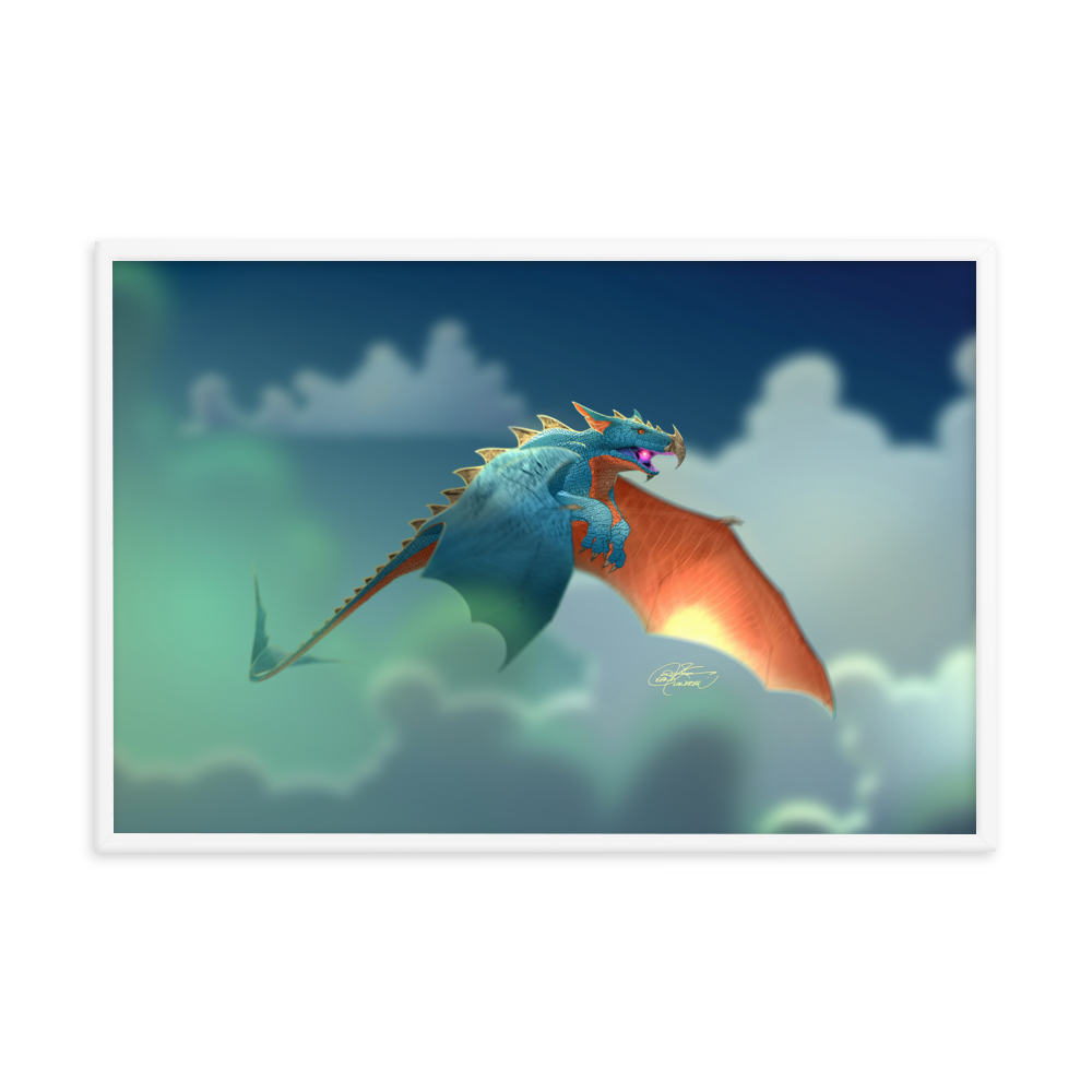 Framed Dragon Poster
