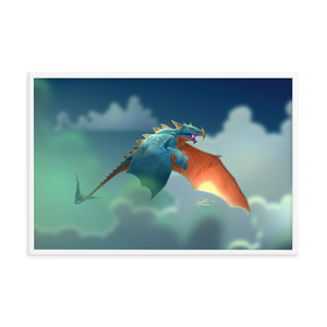 Framed Dragon Poster