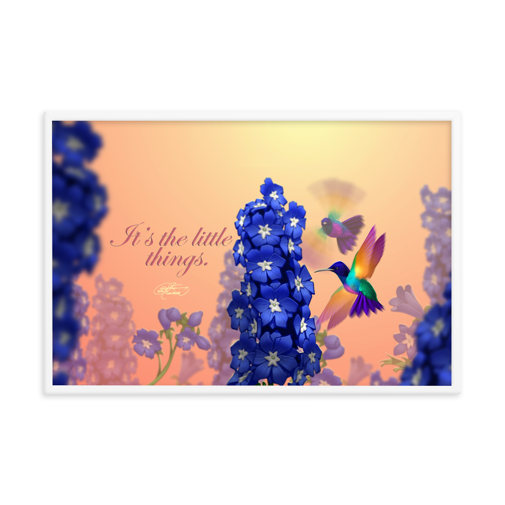 Framed Hummingbirds Poster