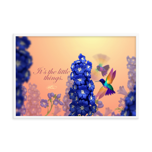 Framed Hummingbirds Poster
