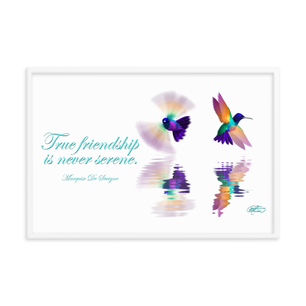 Framed Hummingbirds Poster