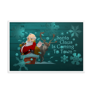 Framed Santa Christmas Poster