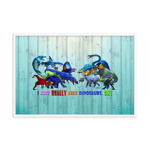 Framed Dinosaurs Poster