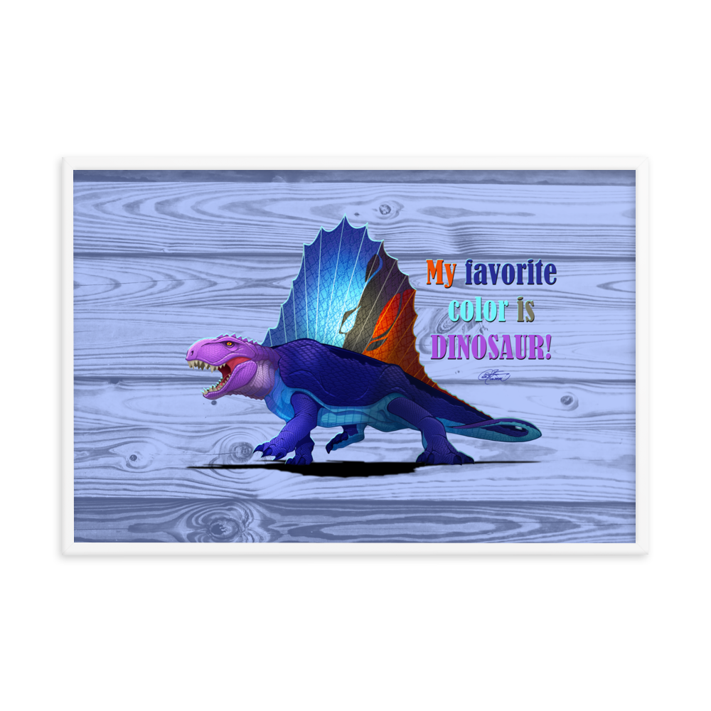 Framed Dimetrodon Poster