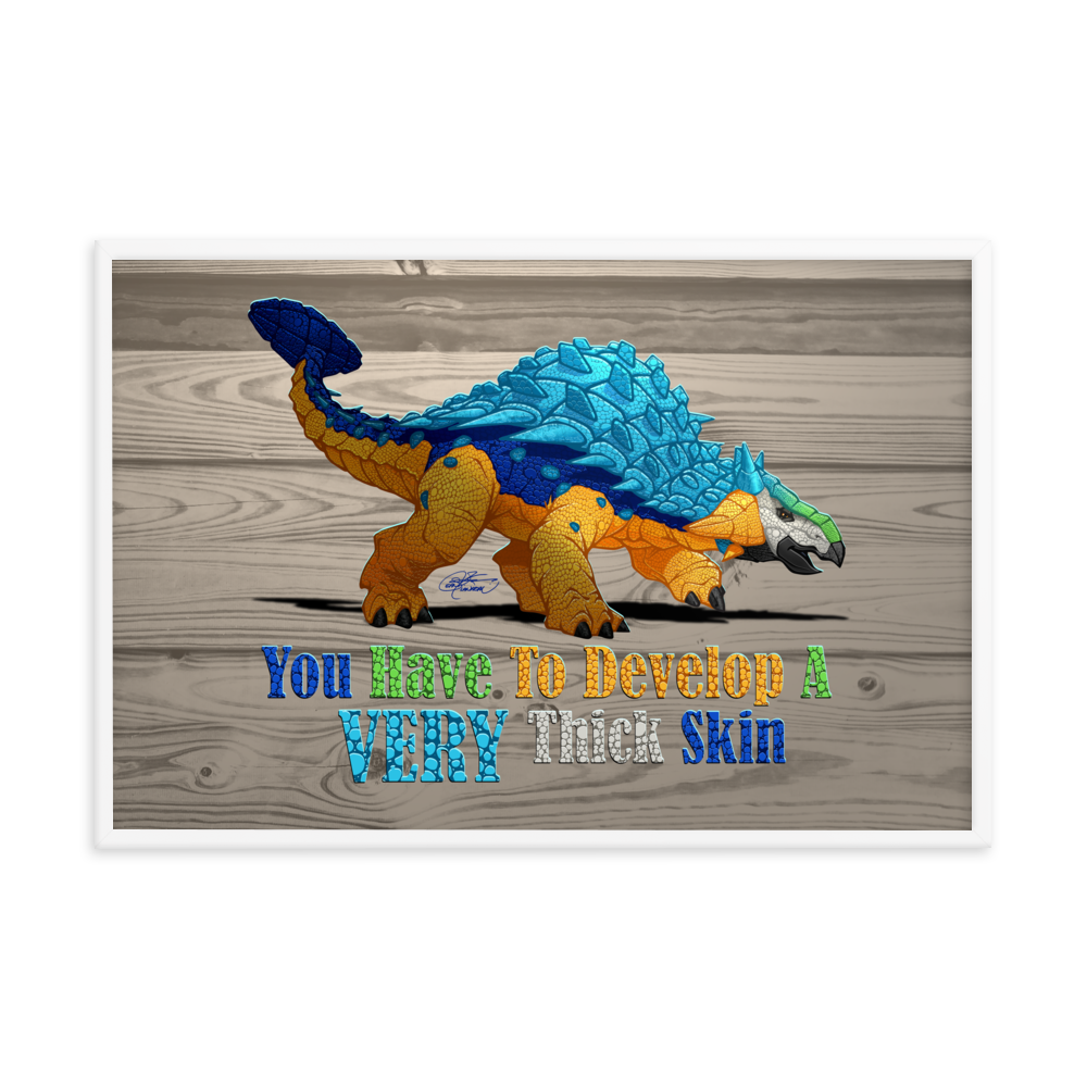 Framed Ankylosaurus Poster