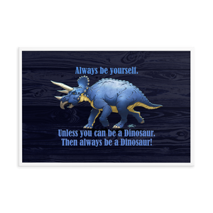 Framed Triceratops Poster