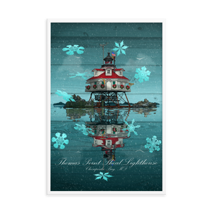 Framed Thomas Point Shoal Lighthouse Poster