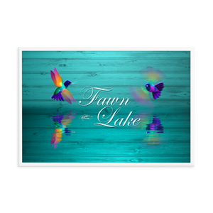 Framed Fawn Lake Hummingbirds Poster