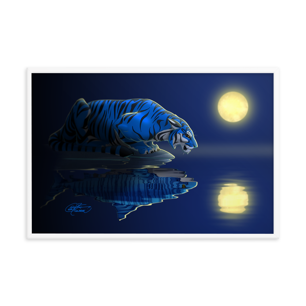 Framed Tiger/Shark Poster