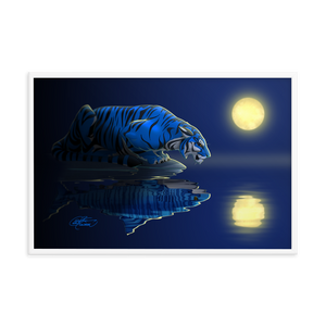Framed Tiger/Shark Poster
