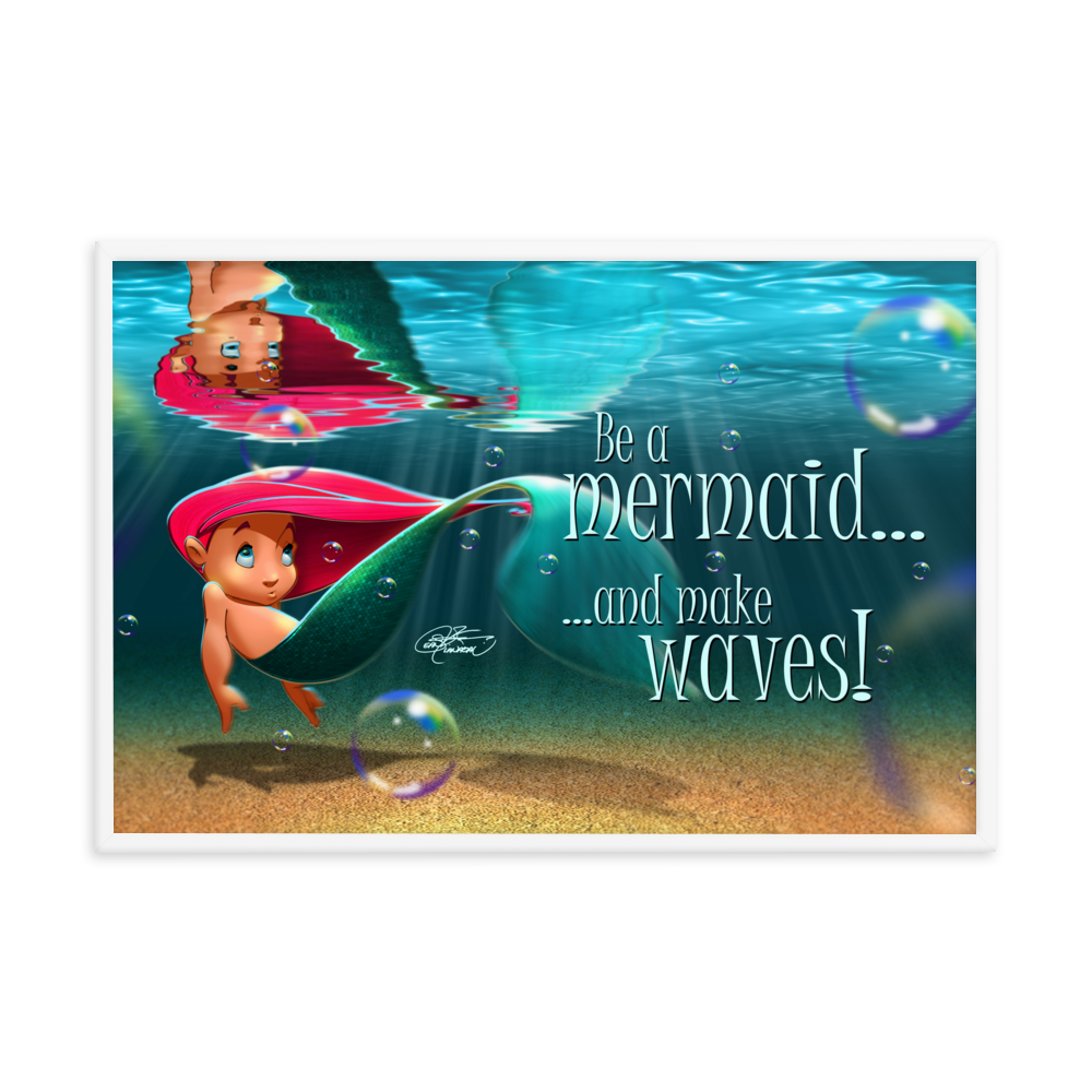 Framed Mermaid Poster
